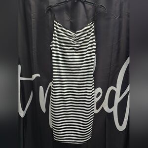 Black and White Striped Dress